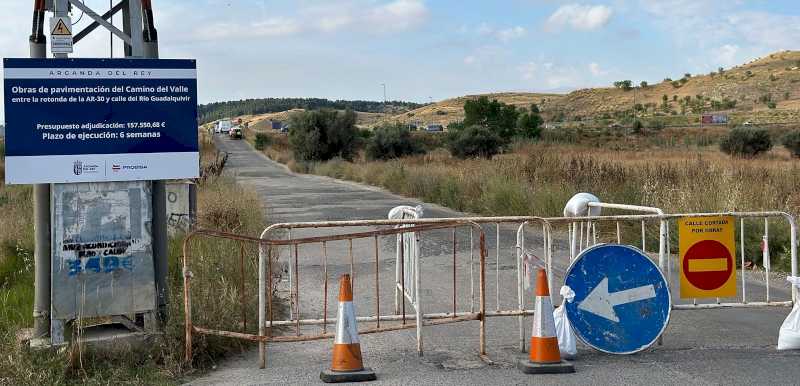 Arganda – Începem lucrările pentru remodelarea completă a Camino del Valle |  Consiliul Local Arganda