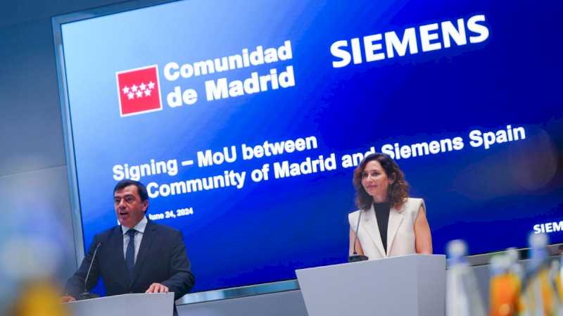 Díaz Ayuso semnează un acord cu Siemens la München „pentru a multiplica potențialul industrial și tehnologic și talentul Comunității Madrid”