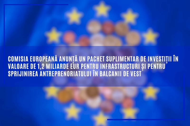 Comisia Europeană anunță un pachet suplimentar de investiții în valoare de 1,2 miliarde EUR