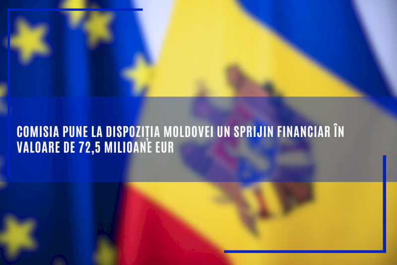 Comisia pune la dispoziția Moldovei un sprijin financiar în valoare de 72,5 milioane EUR