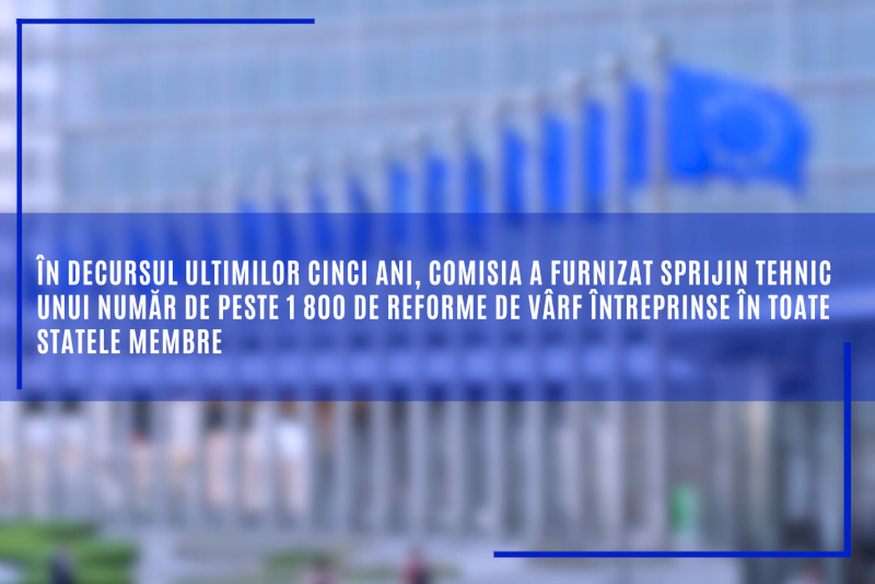 În decursul ultimilor cinci ani, Comisia a furnizat sprijin tehnic unui număr de peste 1 800 de reforme de vârf întreprinse în toate statele membre