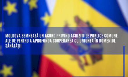 Moldova semnează un acord privind achizițiile publice comune ale UE pentru a aprofunda cooperarea cu Uniunea în domeniul sănătății