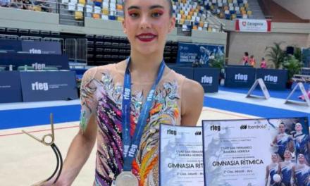 Torrejón – Torrejonera, Bárbara Herrera, vicecampioana Spaniei la gimnastică ritmică pe echipe la categoria absolută copii