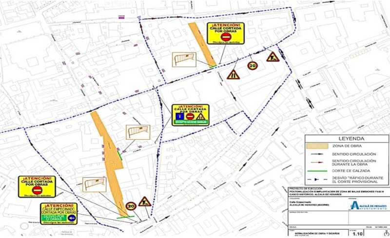 Alcalá – Reduceri pentru lucrările de pietonizare și implementarea unei zone cu emisii reduse în centrul istoric al orașului Alcalá de Henares