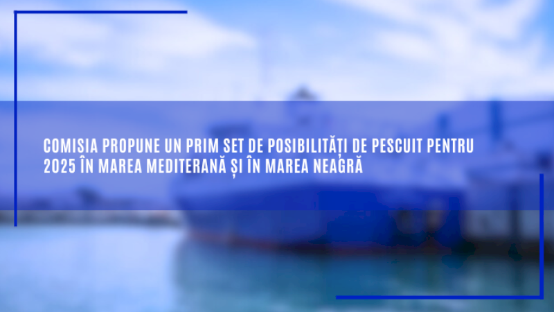 Comisia propune un prim set de posibilități de pescuit pentru 2025 în Marea Mediterană și în Marea Neagră