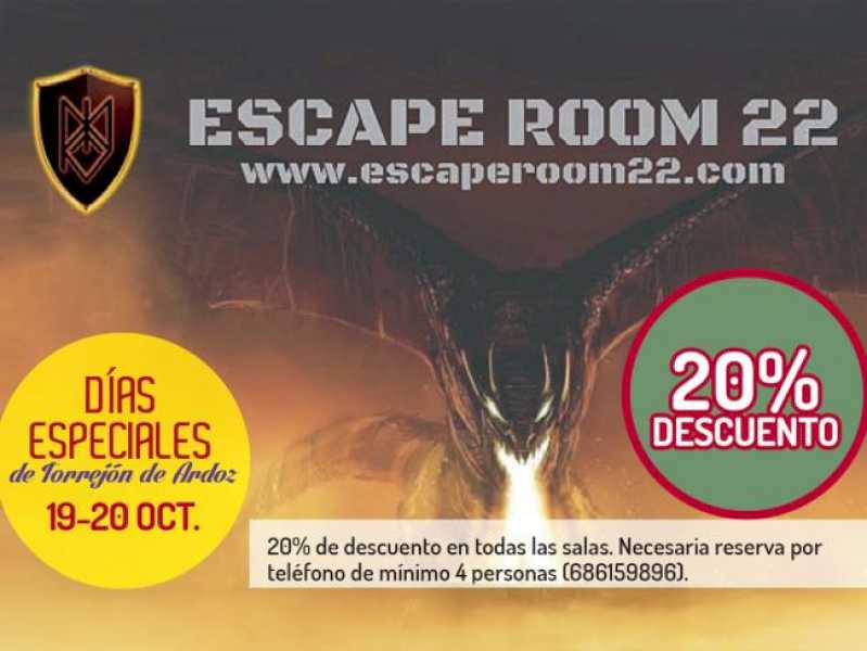 Torrejón – Escape Room 22 va avea zilele sale speciale mâine, sâmbătă, 19 octombrie și duminică, 20 octombrie, cu o reducere de 20% la toate…