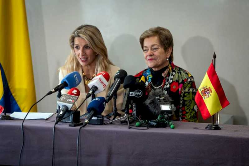 Díaz y su homóloga colombiana Gloria Ramírez abogan por una reducción de la jornada laboral: „Abriremos un camino para que muchos países se sumen”