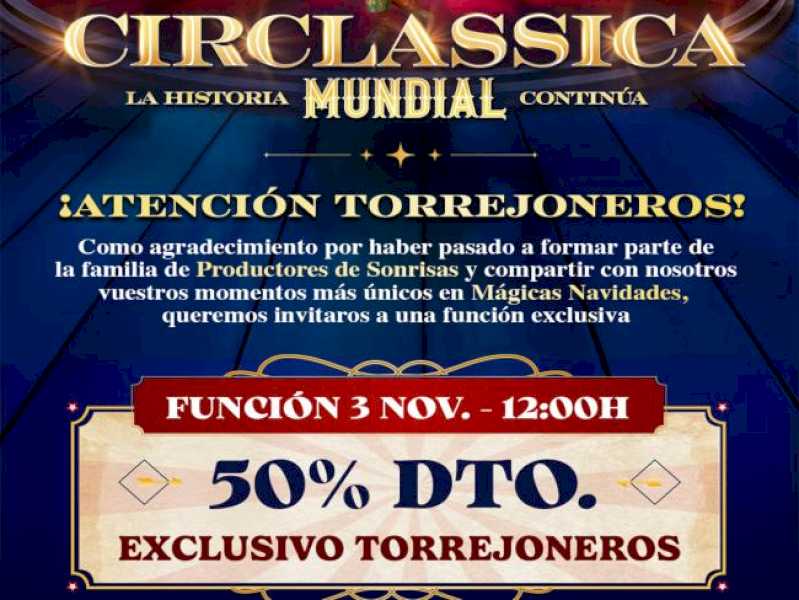 Torrejón – Los torrejoneros tendrán un descuento del 50% en las entradas para disfrutar de la función de Circlassica del domingo 3 de novie…