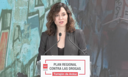 Díaz Ayuso presenta el Plan Regional contra las Drogas con especial atención a los jóvenes y 75 medidas dirigidas a la prevención y concienciación