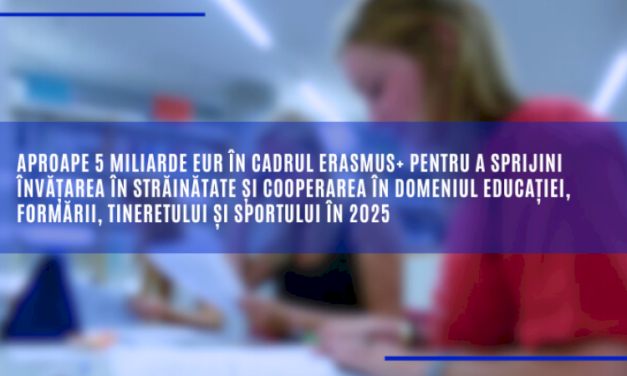 Aproape 5 miliarde EUR în cadrul Erasmus+ pentru a sprijini învățarea în străinătate și cooperarea în domeniul educației, formării, tineretului și sportului în 2025