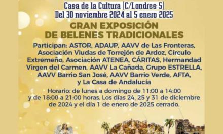 Torrejón – Mañana, sábado, se inaugura la Gran Exposición de Belenes Tradicionales de la Casa de la Cultura con la participación de 15 enti…