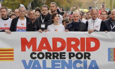 Díaz Ayuso: “Es un orgullo ver a Madrid corriendo por Valencia” en solidaridad por la DANA