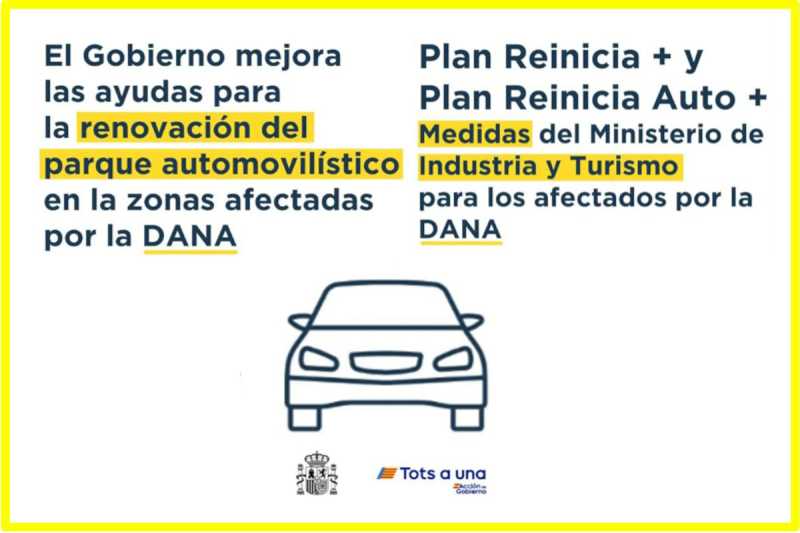 Los concesionarios interesados ya pueden adherirse al programa de ayudas a la compra de vehículos para los ciudadanos afectados por la DANA