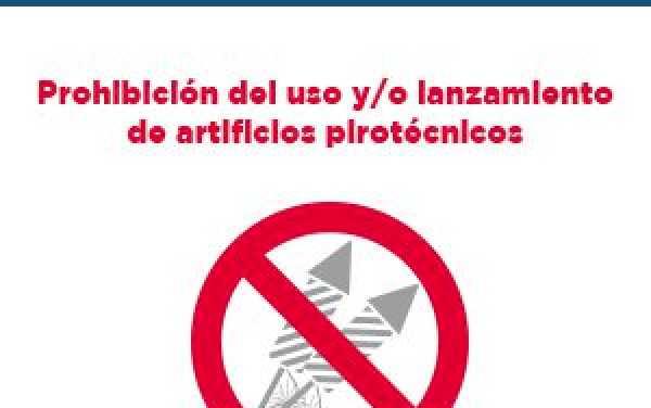 Alcalá – El Ayuntamiento de Alcalá recuerda la prohibición del uso y lanzamiento de artificios pirotécnicos