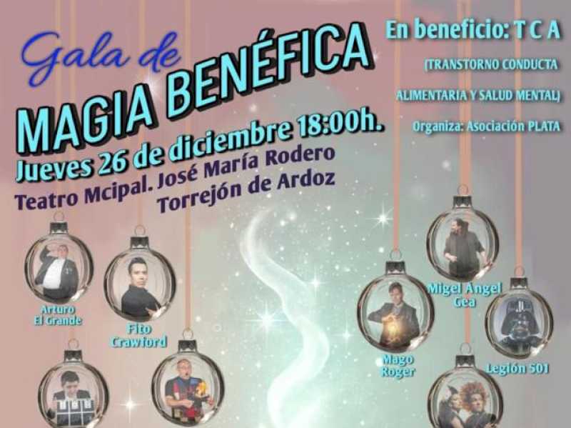 Torrejón – El Teatro Municipal José María Rodero acoge hoy, jueves, a las 18:00 horas, una Gala de Magia Benéfica de la Asociación PLATA (P…