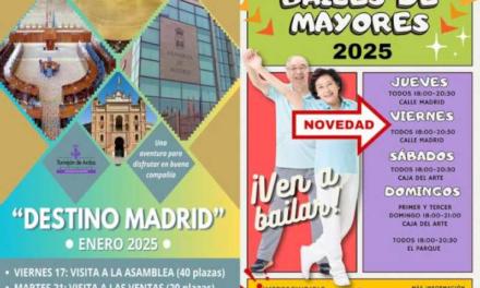 Torrejón – Continúa la nueva temporada de actividades para los mayores torrejoneros con “Destino Madrid” o los bailes como grandes protagon…