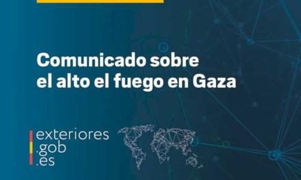 El Gobierno celebra el acuerdo para el alto el fuego entre Israel y Hamás en Gaza