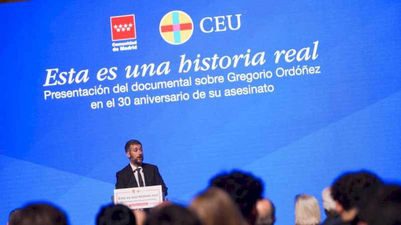 La Comunidad de Madrid recuerda a Gregorio Ordóñez en el 30º aniversario de su asesinato por la banda terrorista ETA