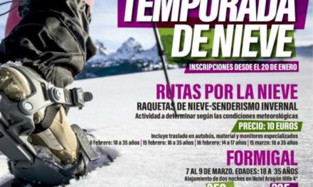 Torrejón – Aún quedan plazas disponibles para algunas de las salidas de la temporada de nieve y las actividades del “Aula de ocio y natural…