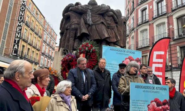 El monumento a los abogados asesinados en Atocha será declarado como Lugar de Memoria Democrática