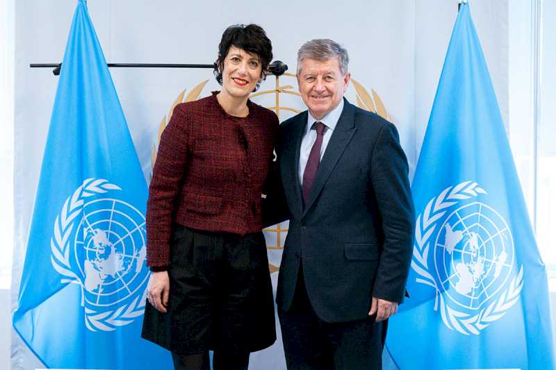 Saiz presenta a Guy Ryder, responsable de Políticas Sociales de la ONU, el Fondo de Impacto Social español, el cuarto en el mundo