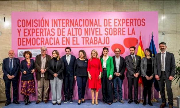 Yolanda Díaz presenta la comisión internacional que sentará las bases normativas de la democracia en las empresas