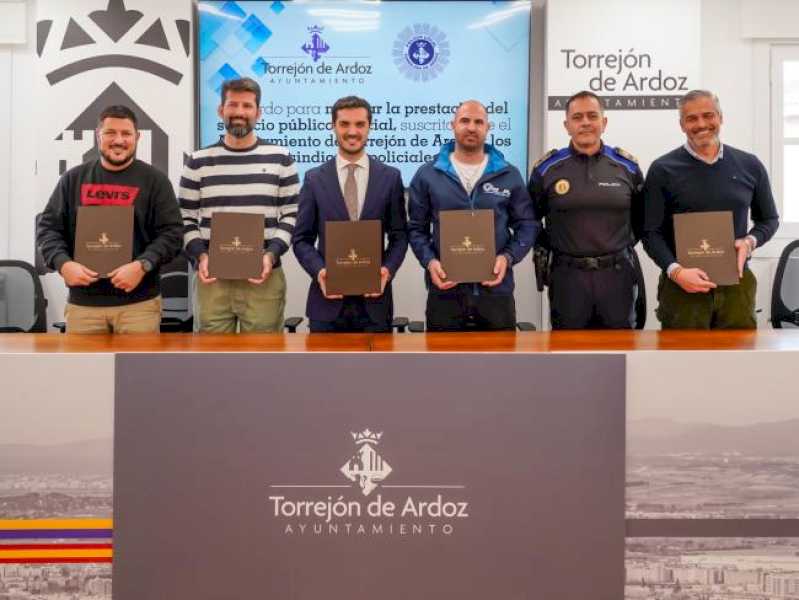 Torrejón – COMUNICADO: Aprobado el Acuerdo para mejorar la prestación del servicio policial, suscrito entre el Ayuntamiento de Torrejón de …