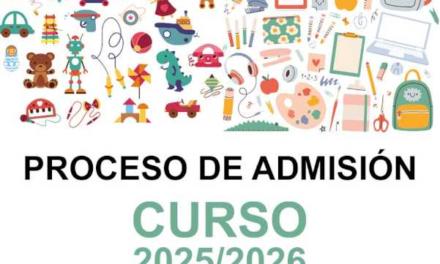 Alcalá – El proceso de admisión de alumnos para el curso 2025/2026 podrá efectuarse del 12 al 26 de marzo