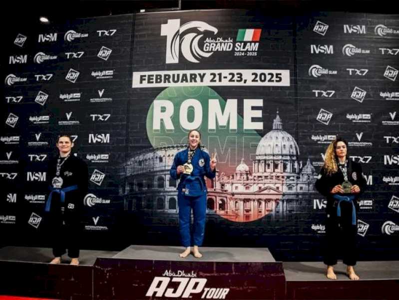 Torrejón – La torrejonera, Ana Cristina Gervás, gana por segundo año consecutivo el Grand Slam de Roma de jiu-jitsu brasileño